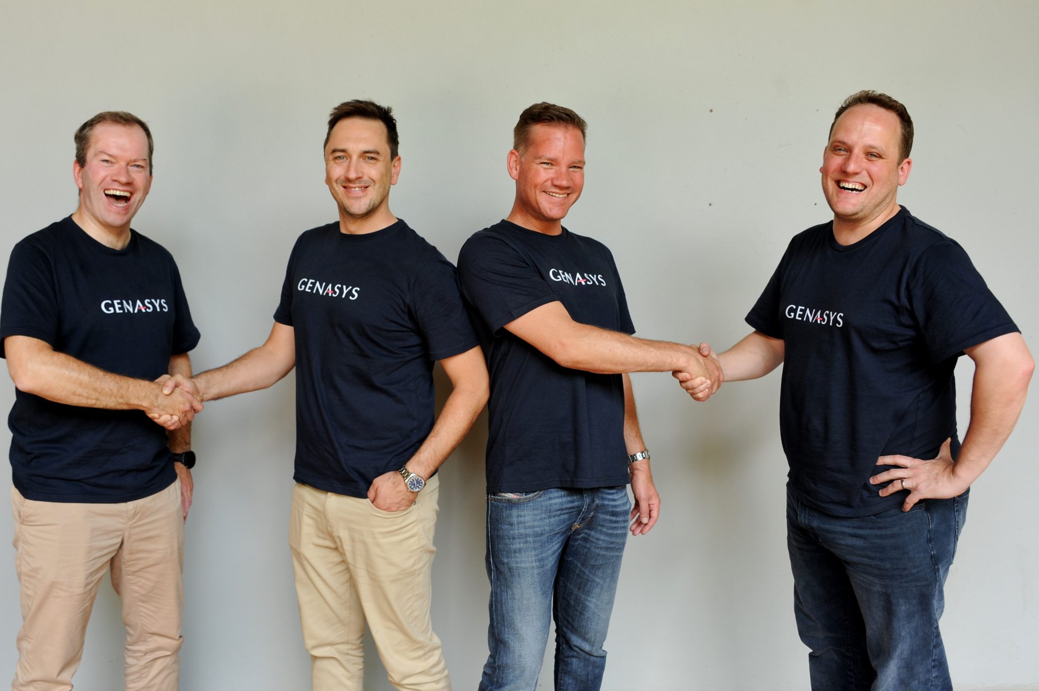 The Genasys team celebrating the Frog Capital investment