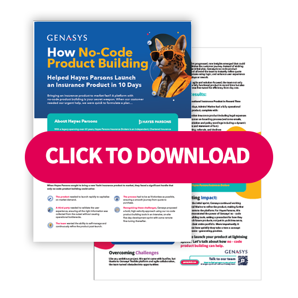 Hayes Parsons | A New Insurance Product Live In Only 10 Days No-Code Product Building