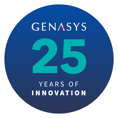 Genasys 25 years of innovation badge